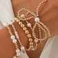 Pearl Bow Bracelet Set