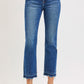 Dark High Rise Cropped Jeans