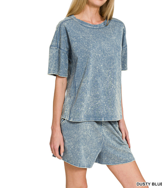 Dusty Blue Two Piece Set