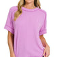 Ribbed Round Neck Top