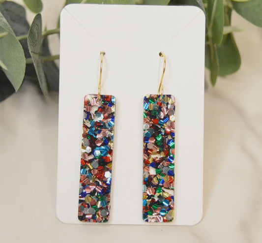 Multi Colors Dangle Earrings