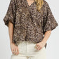 Leopard Print Bubble Sleeve Top