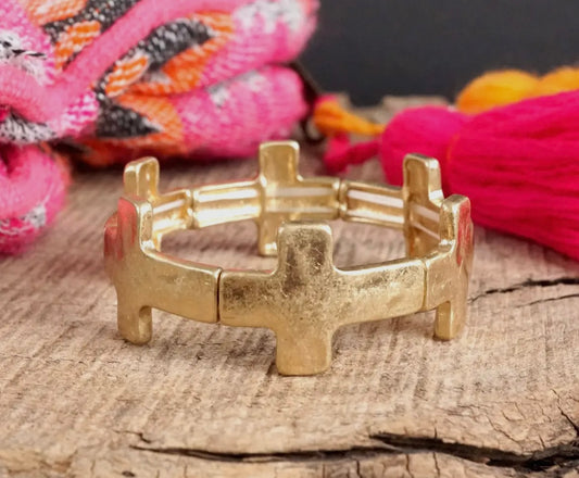 Sideways Cross Bracelet