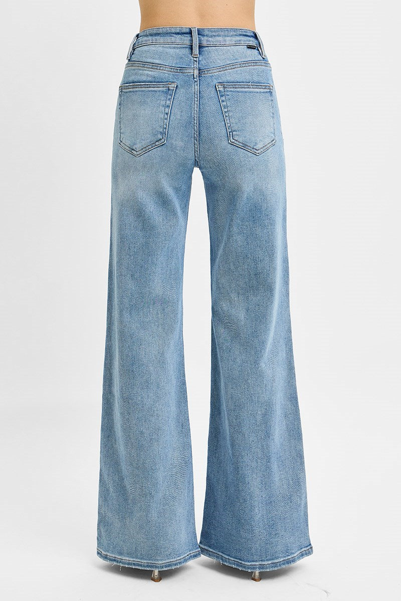 High Rise Front Detailed Jeans
