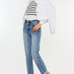 High Rise Slim Straight Jeans