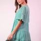 ND31579X-PLUS SIZE Mineral Washed Woven Mini Dress