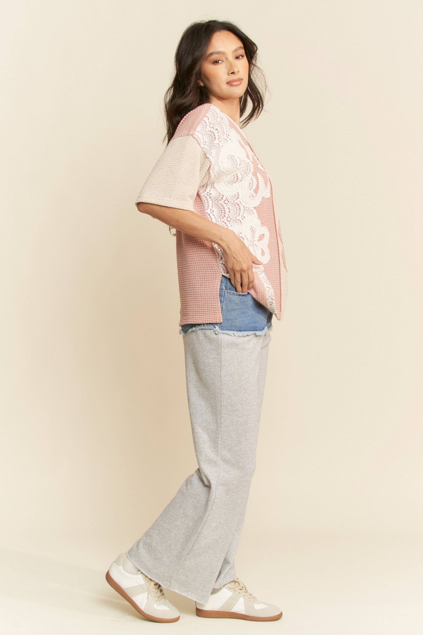PLUS CASUAL PULLOVER SHORT SLEEVE KNIT TOP