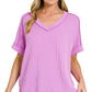 Ribbed V-neck Top