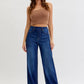 Comfort Dark High Rise Pull-On Wide Leg Denim