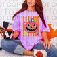 Neon Pumpkin Halloween Vibes Graphic Tee