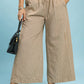 Tan Striped Wide Leg Pants