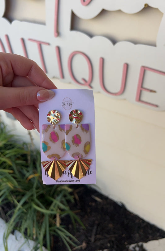 Colorful Cheetah Earrings