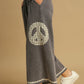 Wide Leg Acid Wash Pants