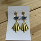 Blue & Gold Drop Earrings