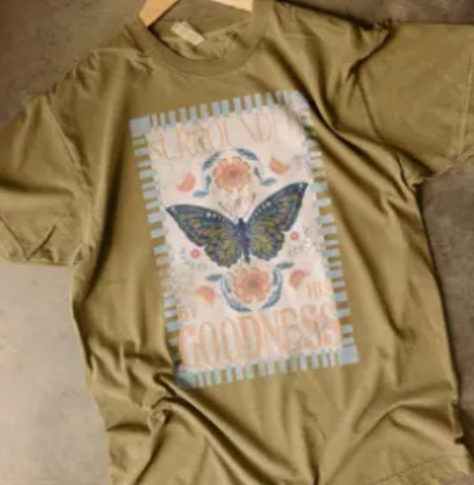 Surrounded by his goodness tee