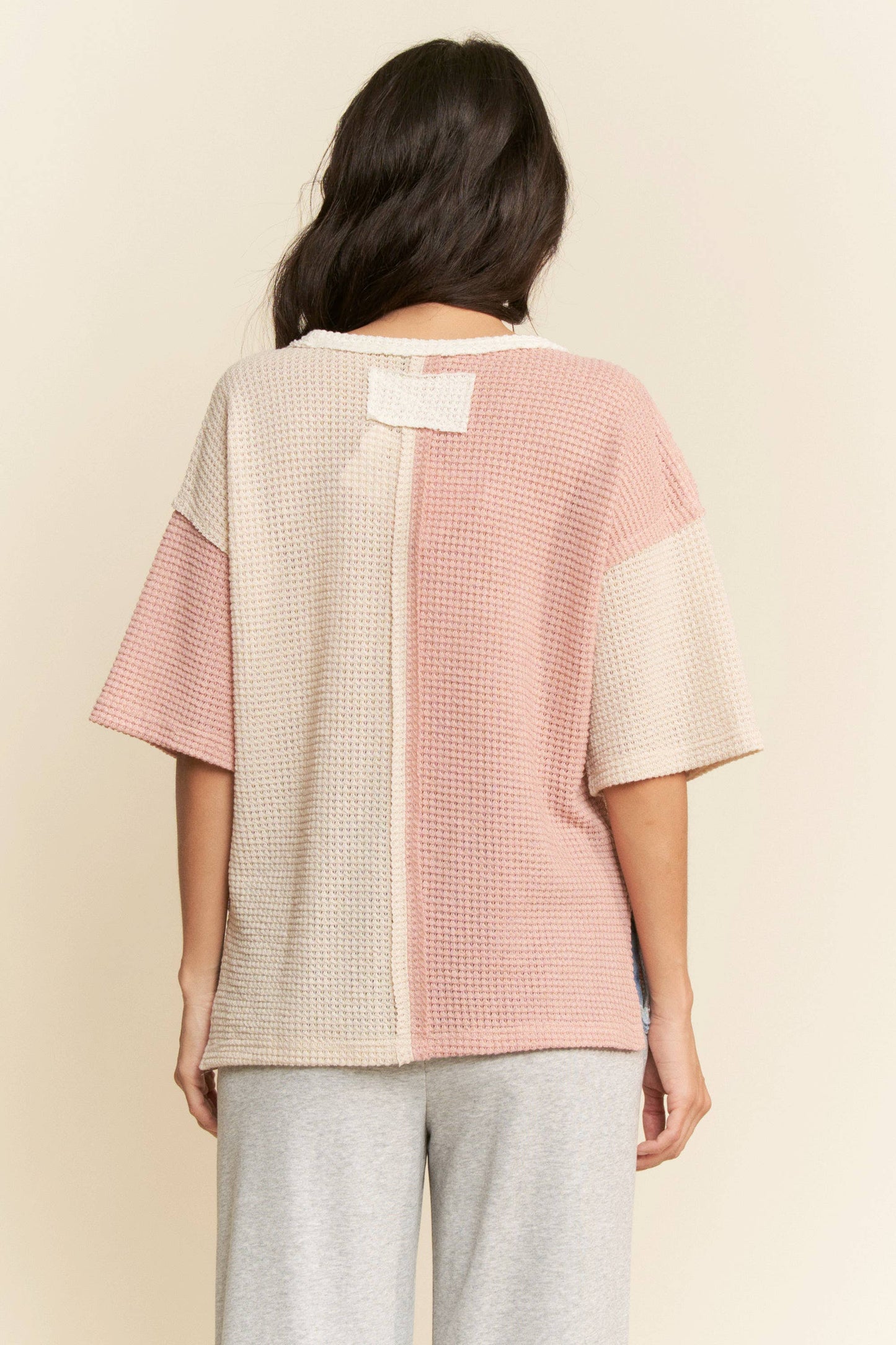 PLUS CASUAL PULLOVER SHORT SLEEVE KNIT TOP