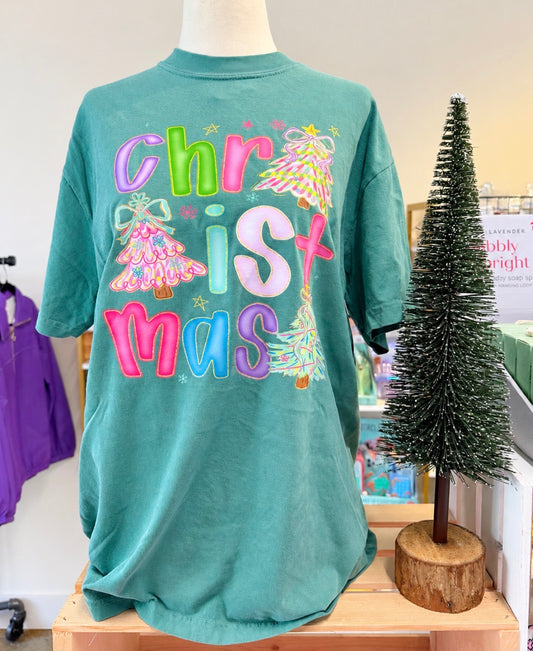 Coquette Christmas Tree Graphic Tee