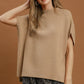 Mock Neck Short Sleeve Sweater Top