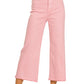 Raw Hem Wide Leg Jeans