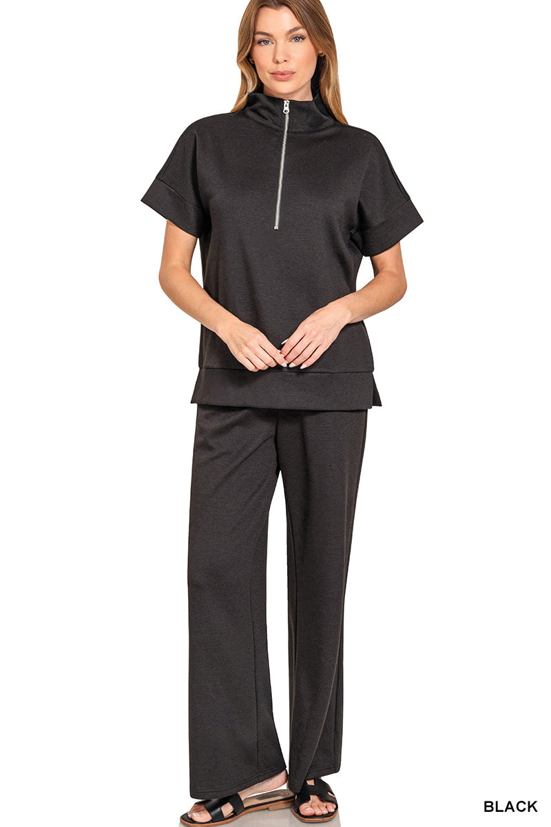 Quarter Zip Two Piece Set