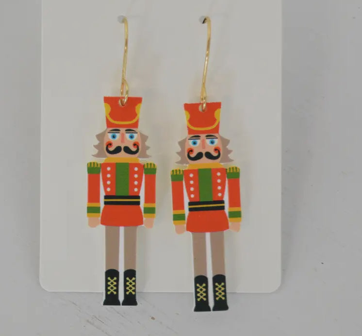 Red Nutcracker Earrings