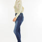 Dark Skinny Frayed Jeans
