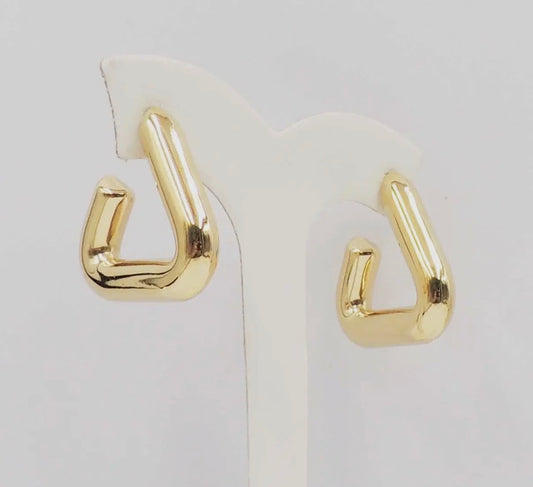 Triangle Gold Earrings
