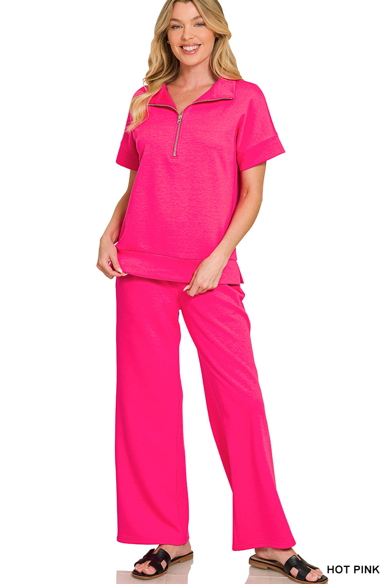 Quarter Zip Two Piece Set