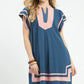 Contrast Trim Dress