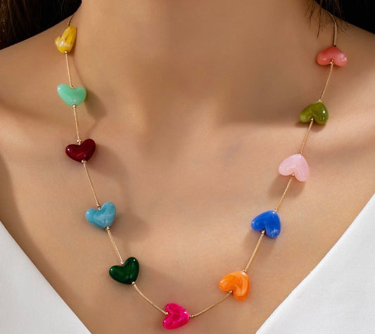 Colorful Heart Necklace