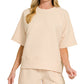 Ribbed Round Neck Shorts Set