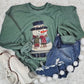 Patchwork Snowman Sweatshirt