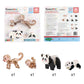 PicassoTiles 4pc Panda & Monkey Magnetic Tile Characters