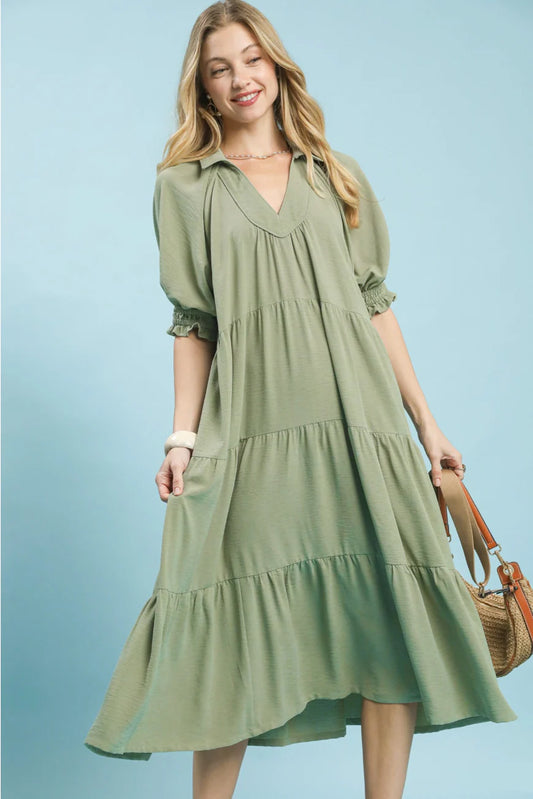 Sage Collard Dress
