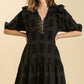 Black Square Design Dress