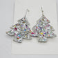 Silver Confetti Tree Earrings