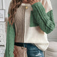 Green & White Sweater