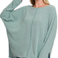 Ribbed Middle Seam Top