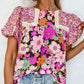 Bubble Sleeve Floral Top