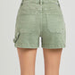 OLIVE HIGH RISE SHORTS