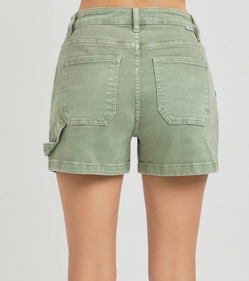 OLIVE HIGH RISE SHORTS
