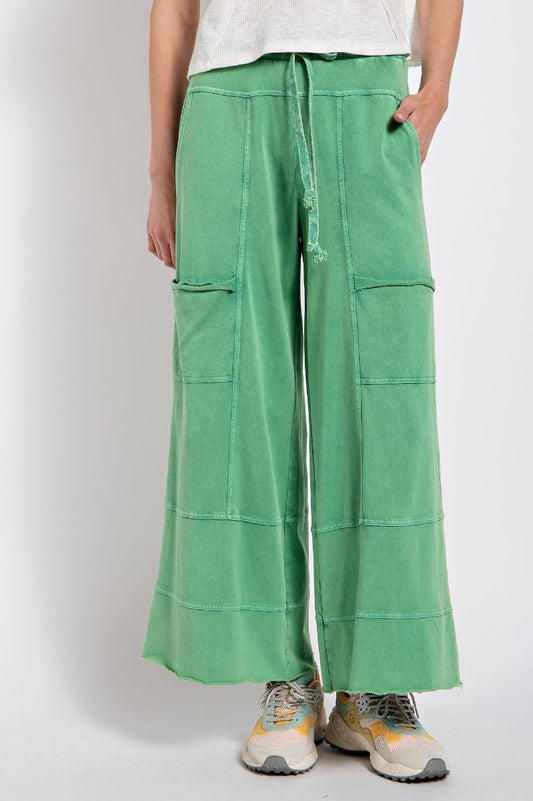 Green Wide Leg Pants