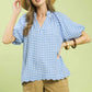 Blue Gingham Top