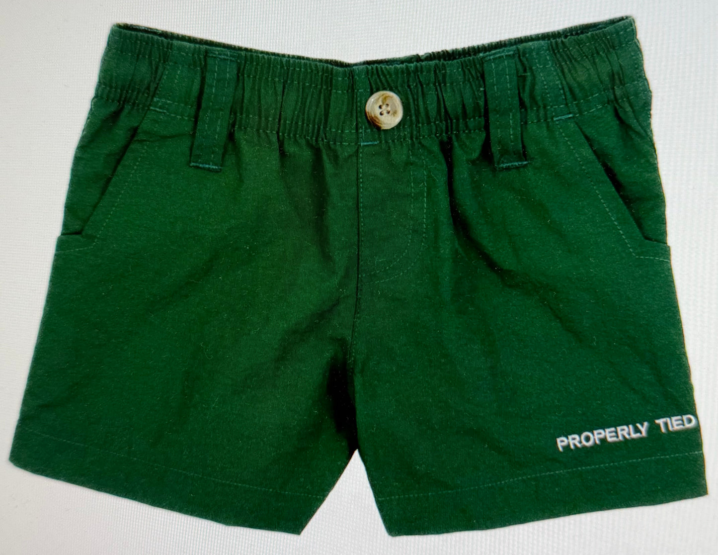 Boys Dark Green Shorts