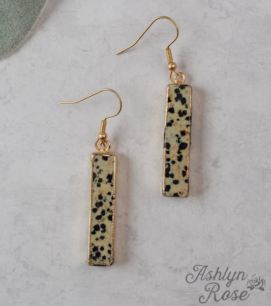 Bar Stone Earrings