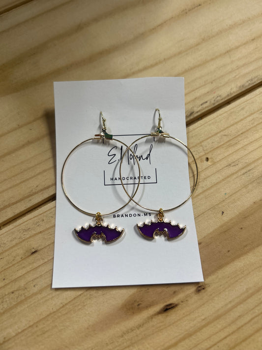 Halloween Bat Earrings