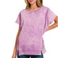 Acid Wash High Low Tee