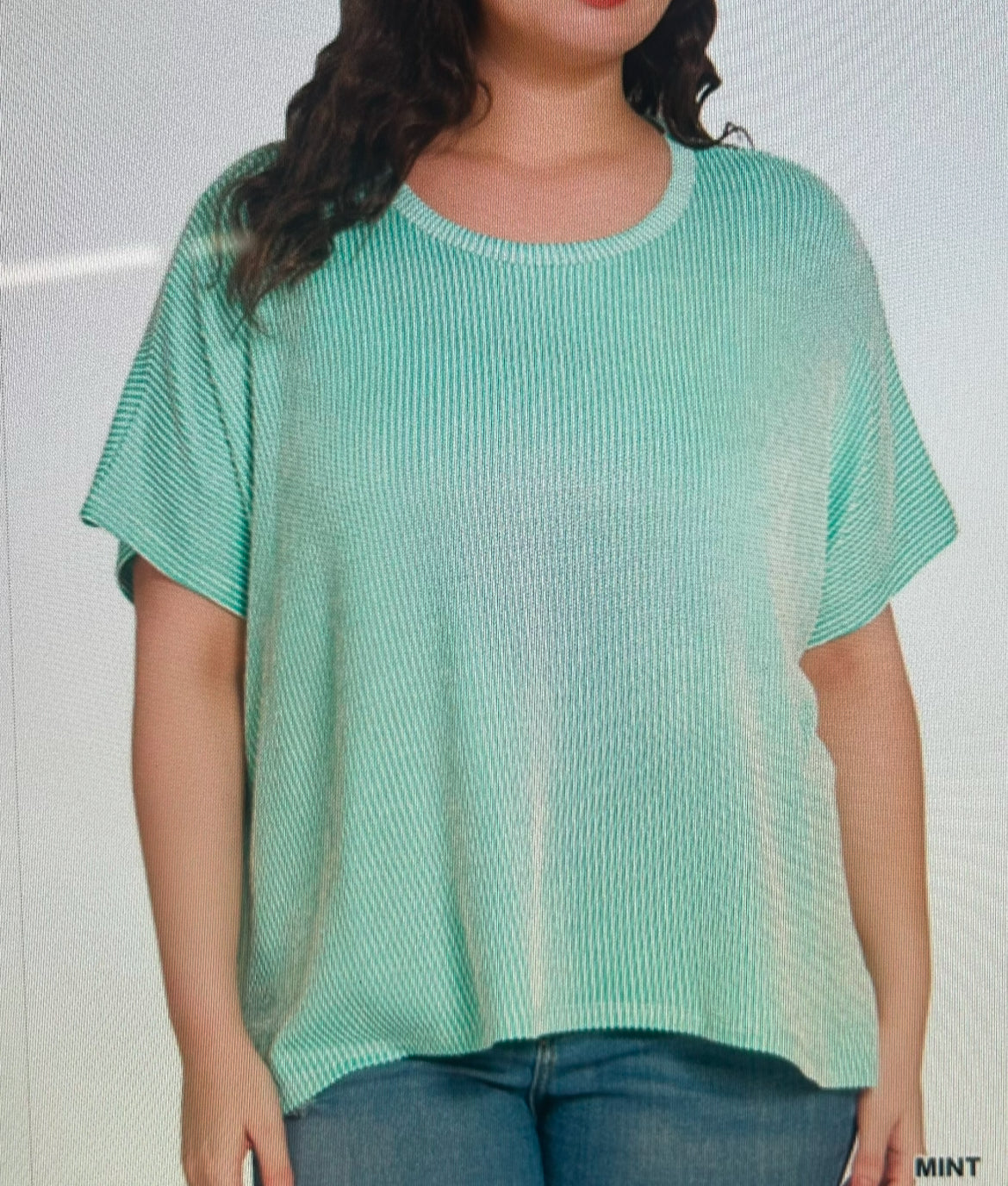 Plus Stripe Soft Top