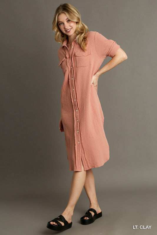 Button Down Knee Length