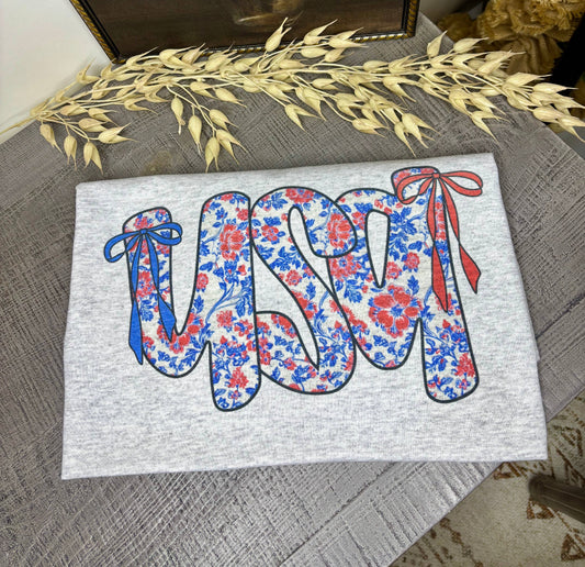 Floral USA (Sublimation T-Shirt)